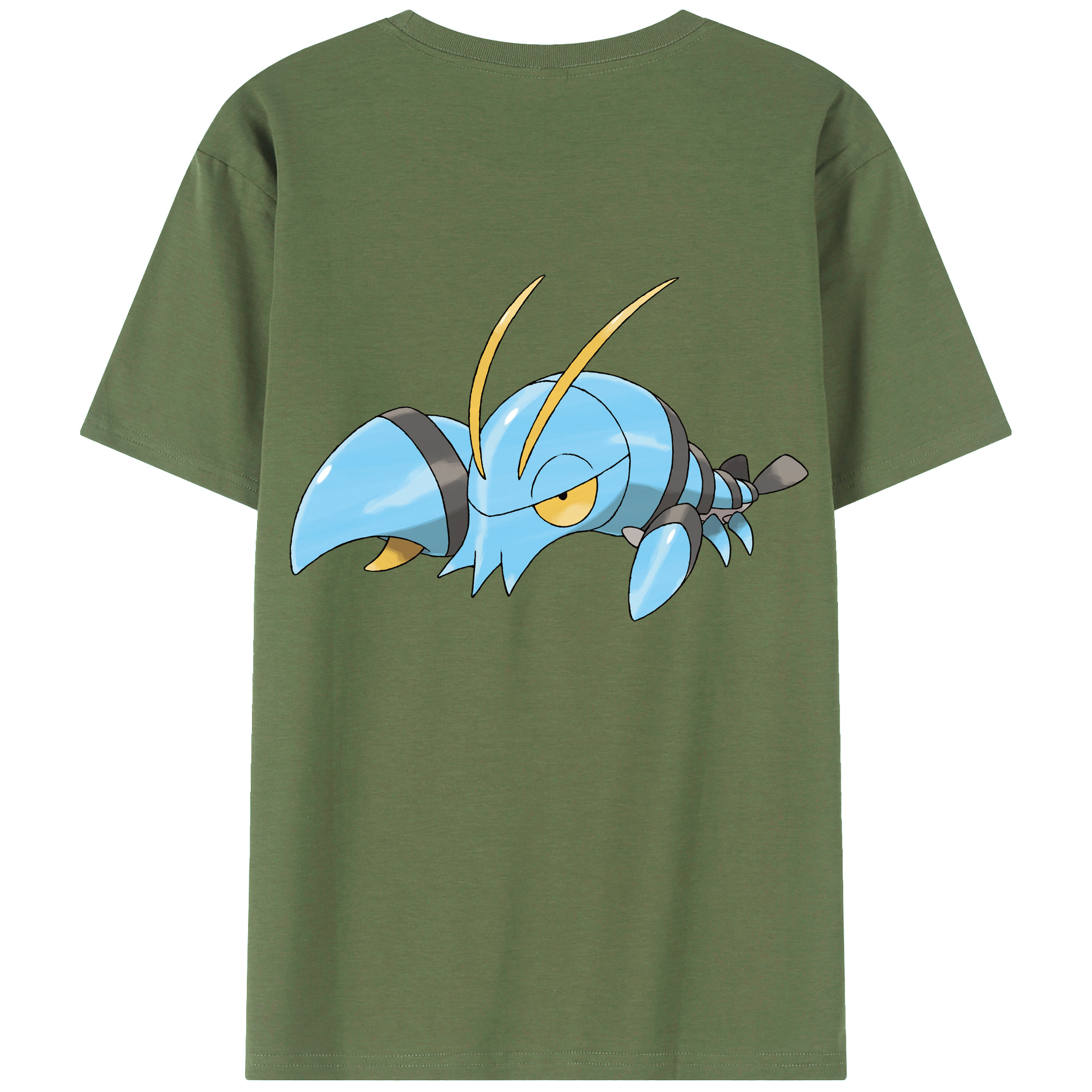 （画像用） ポケットモンスター Pokémon 綿100％ メンズ半袖Tシャツ（バックプリント） 通気性
